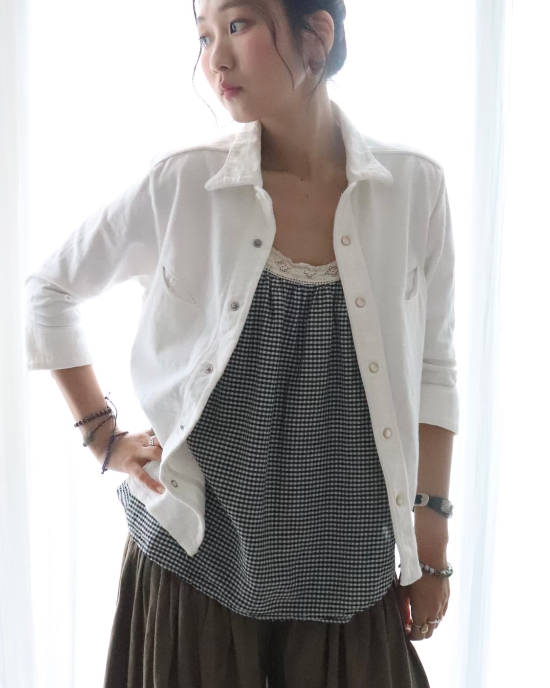 [Kapital] White 3/4 Sleeve Shirt Jacket  상품이미지5