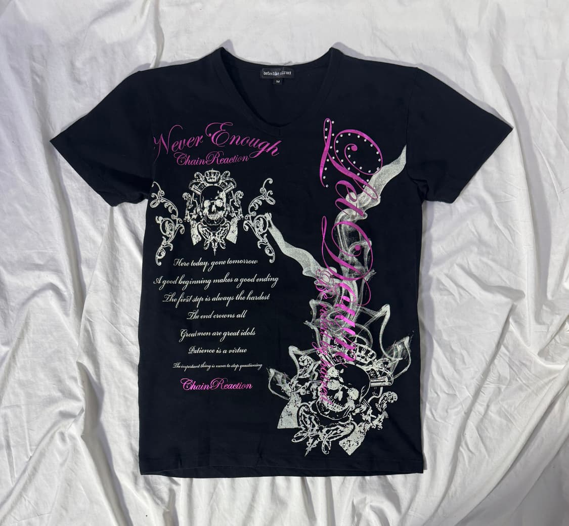 빈티지 스컬 레터링 티셔츠 y2k 펑크 punk 상품이미지1