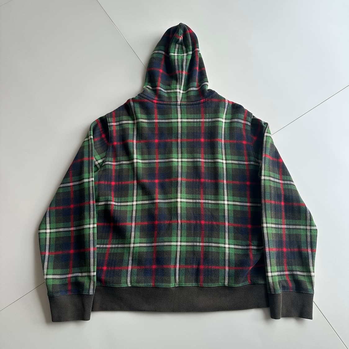 90s 폴로 랄프로렌 FULL 써멀 블랙와치 체크 후드집업 상품이미지9