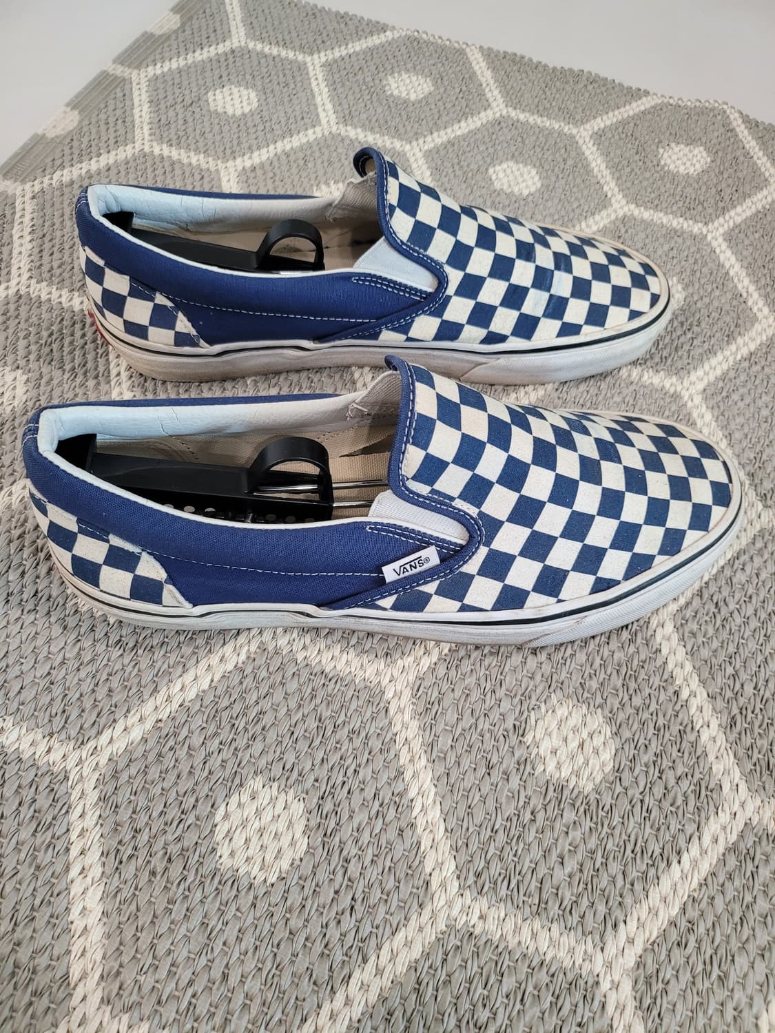✍️ [285] "청량함 한 스푼" 파란색 반스 체커보드 슬립온으로 코디 상품이미지3
