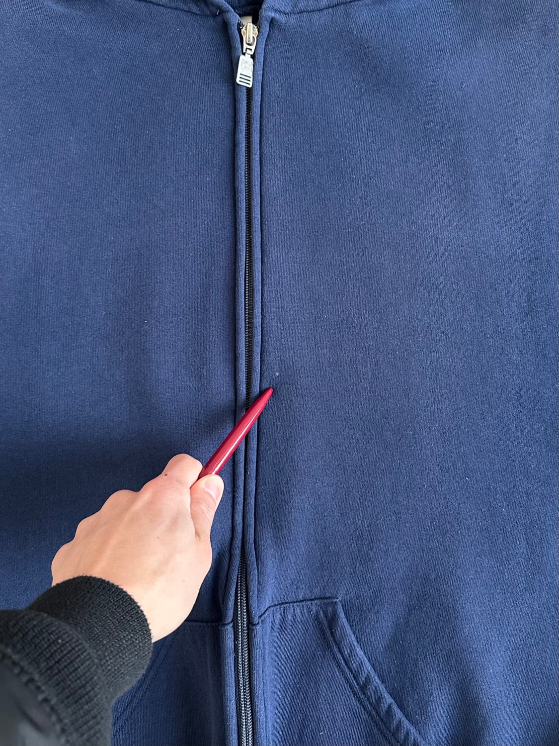 90s 빈티지 러셀 후드집업 네이비 XL 상품이미지8