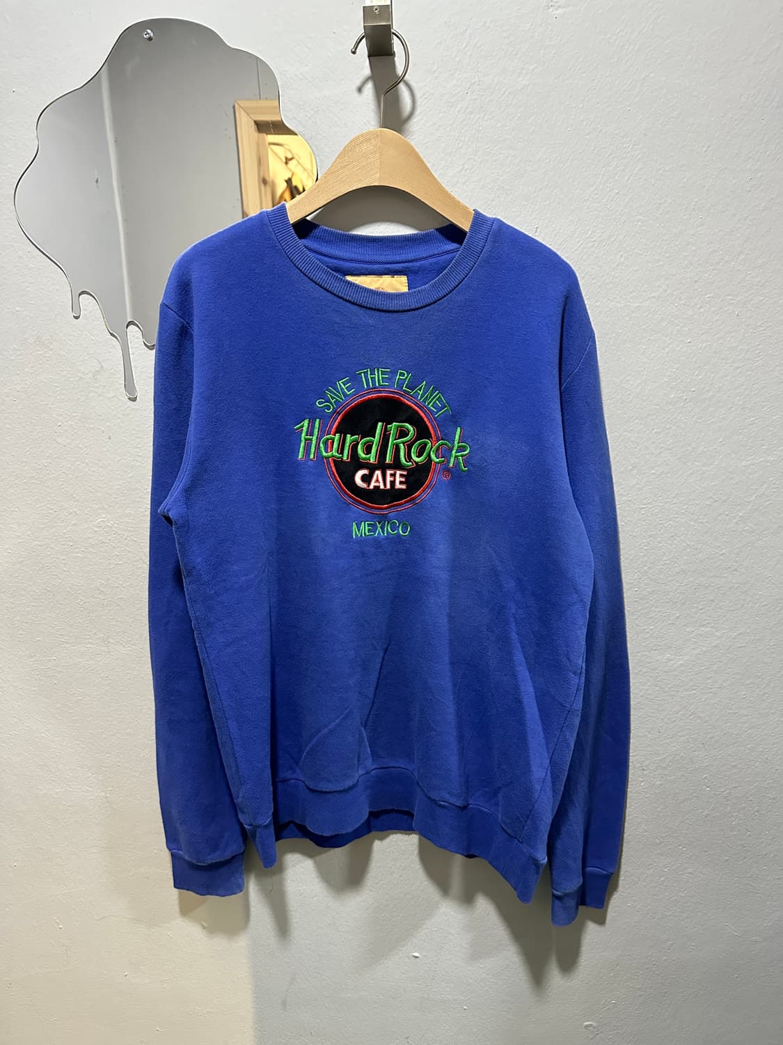 HDC 하드락 블루 컬러 로고 맨투맨 XL 상품이미지2