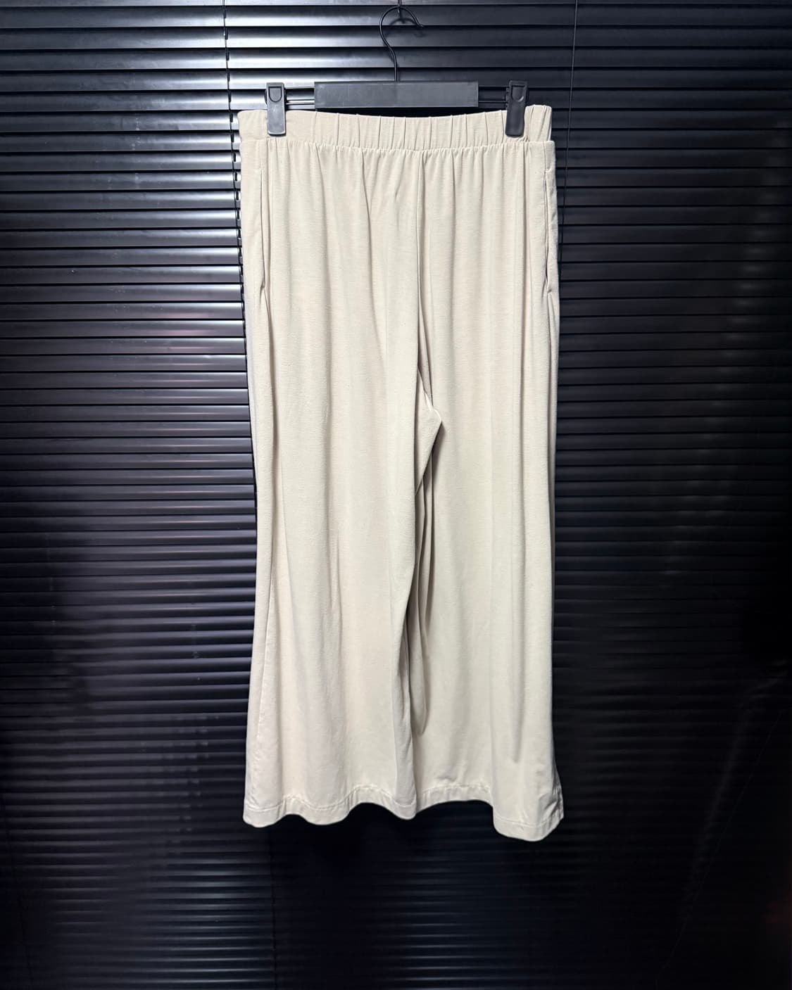 유니클로 개더 와이드 밴딩 팬츠 와이드 코튼 면 스웻 베이지 아이보리 M 상품이미지6