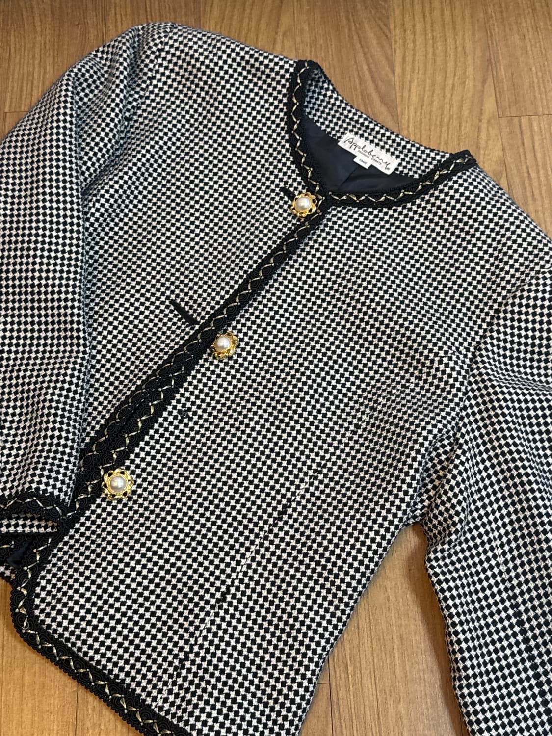 일본 Appolberry 트위드 자켓 빈티지 갸루  상품이미지2