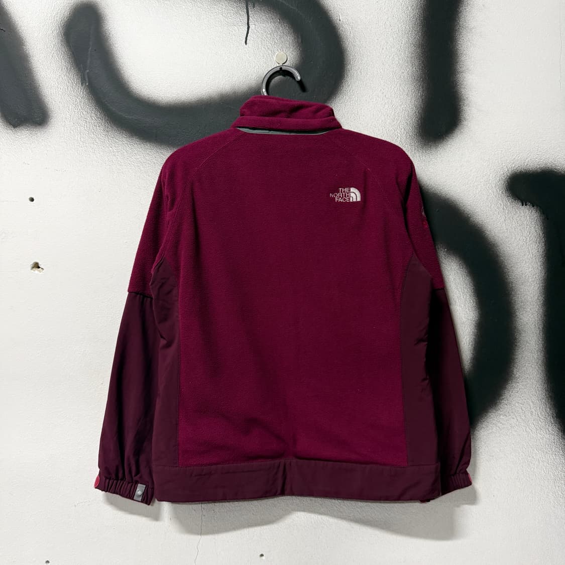 노스페이스 플럼 색상 나일론 배색 플리스 자켓 상품이미지2