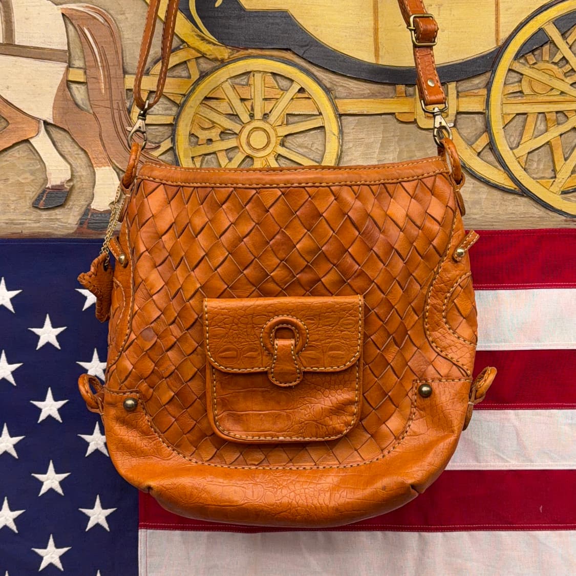 Robita 카우레더 위빙 숄더백 상품이미지2