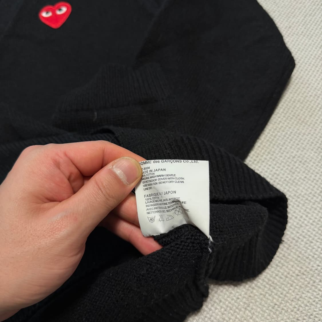 꼼데가르송 레드와펜 가디건 상품이미지4