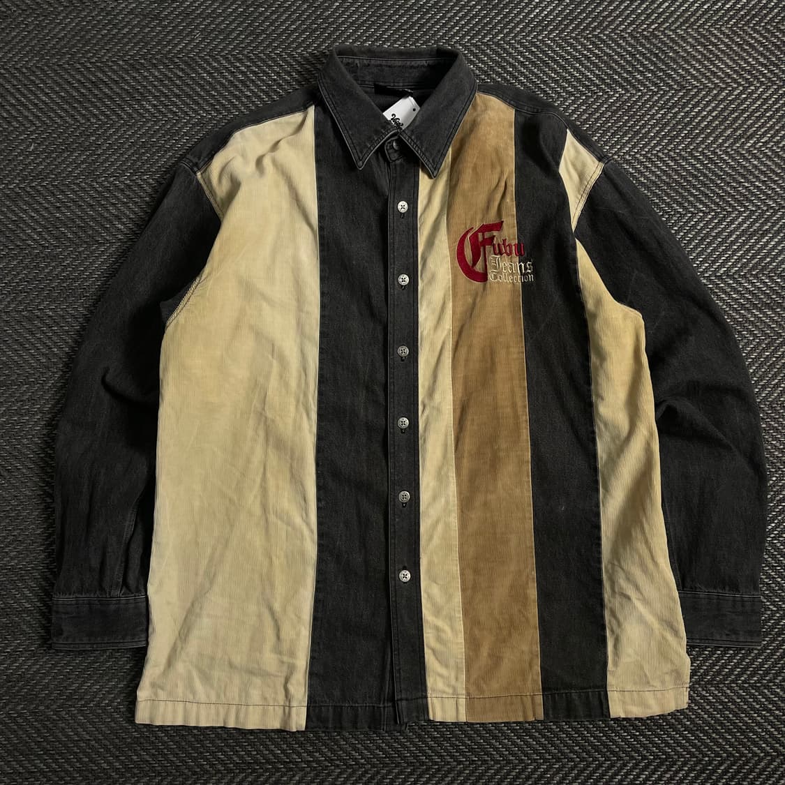 00s 후부 올드스쿨 박시핏 데님 캔버스 셔츠 y 3960 상품이미지2