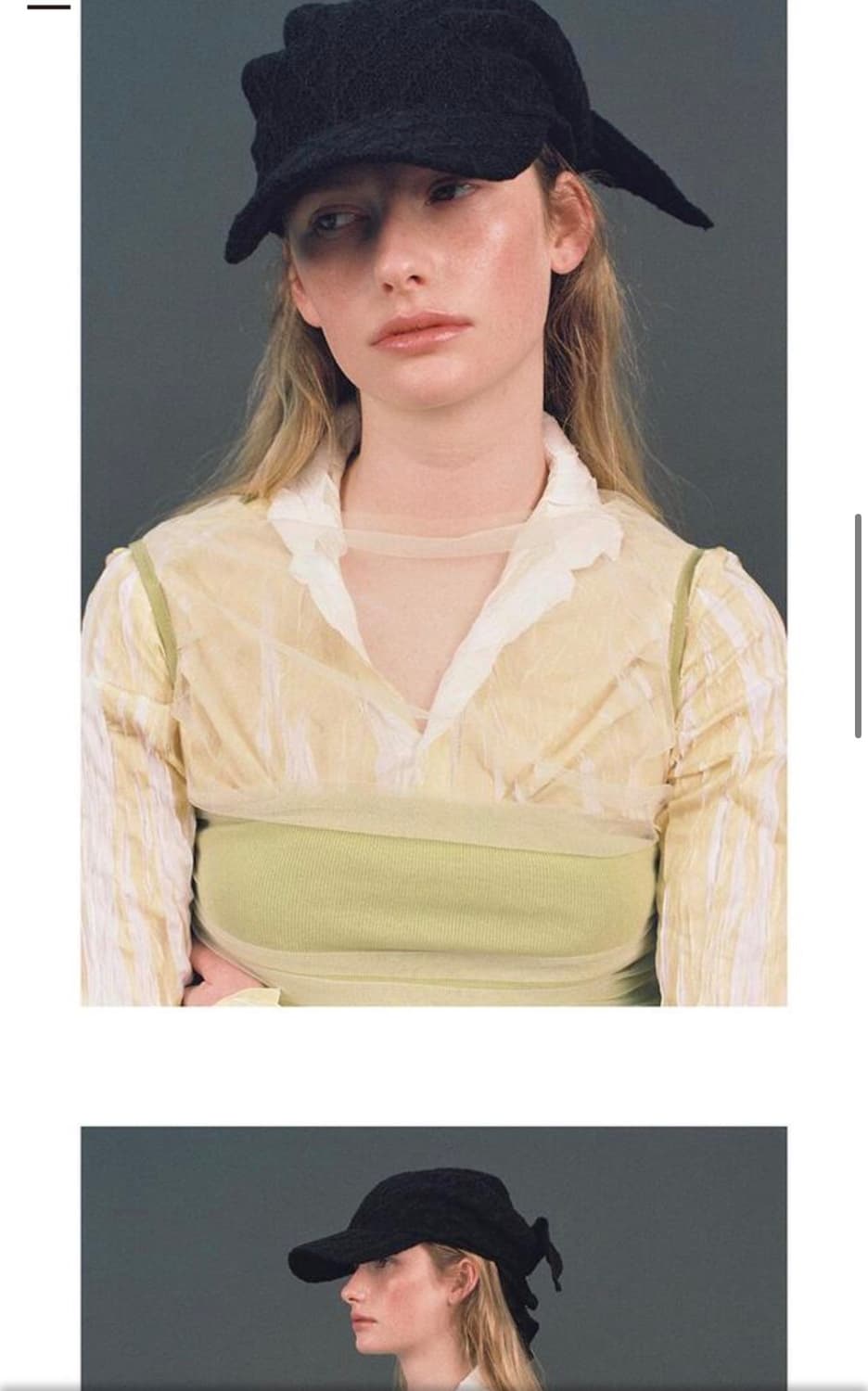 Awesomeneeds -SCARF CAP_LACE BLACK 상품이미지4