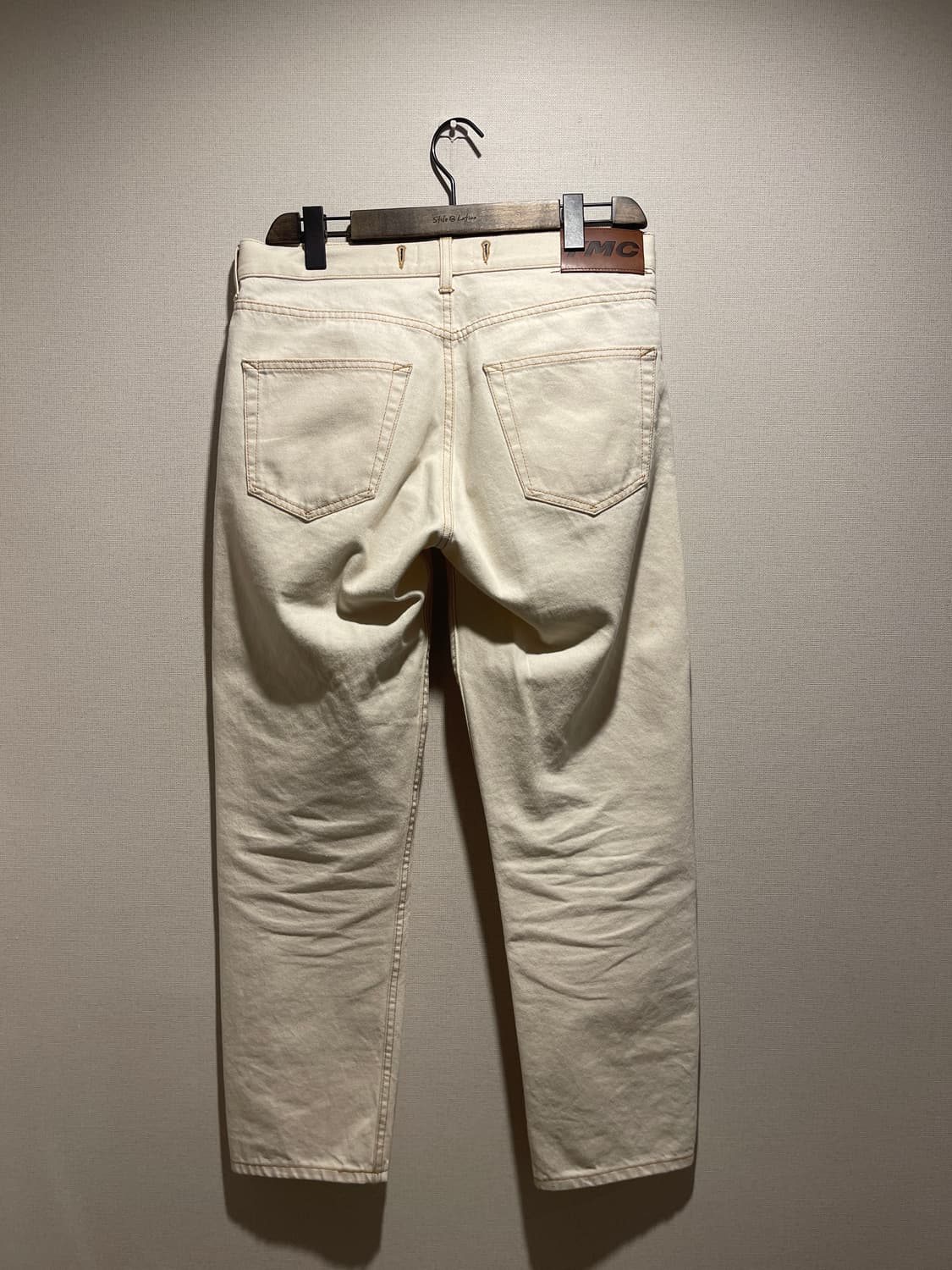 YMC 크림색 데님 팬츠 32 상품이미지3