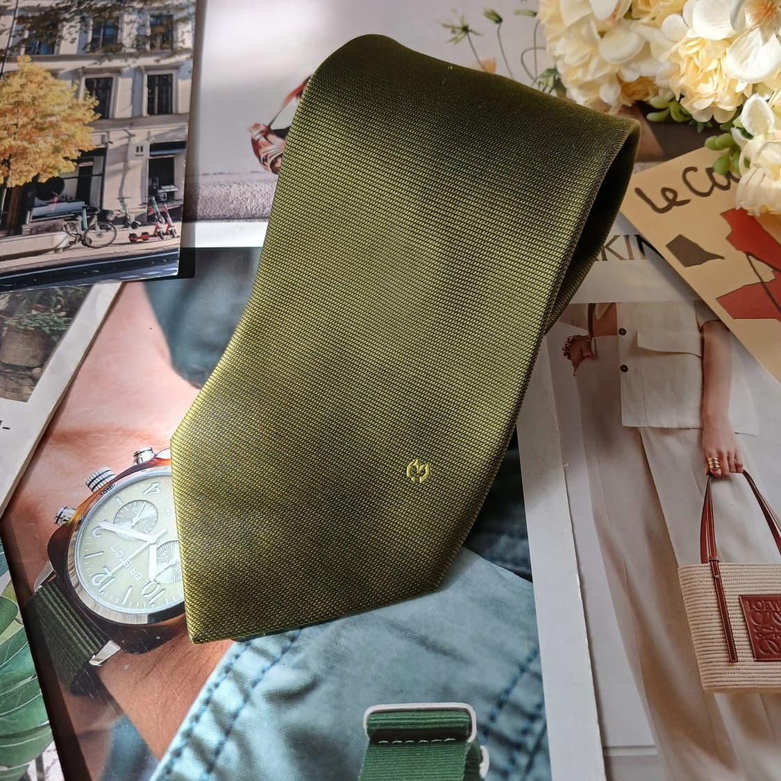 밀라숀 실크 그린 솔리드 넥타이 9.5cm A등급 A19757
 상품이미지2