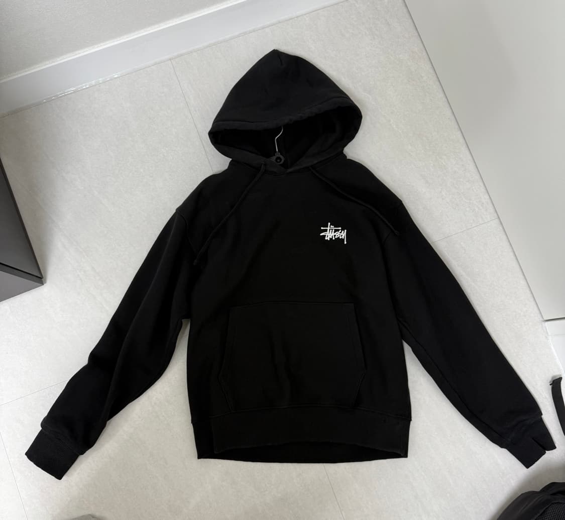 Sttussy 스투시 베이직 후드 블랙 상품이미지1