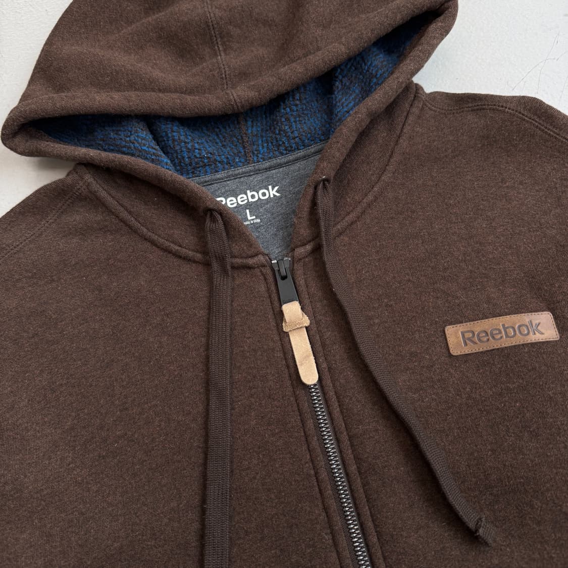 리복 올드스쿨 브라운 후드집업 상품이미지3