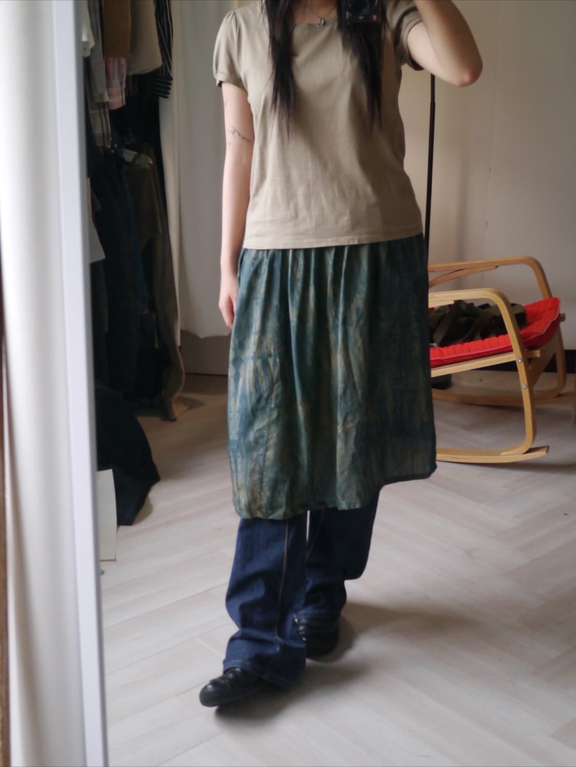 tie-dye satin skirt 상품이미지2