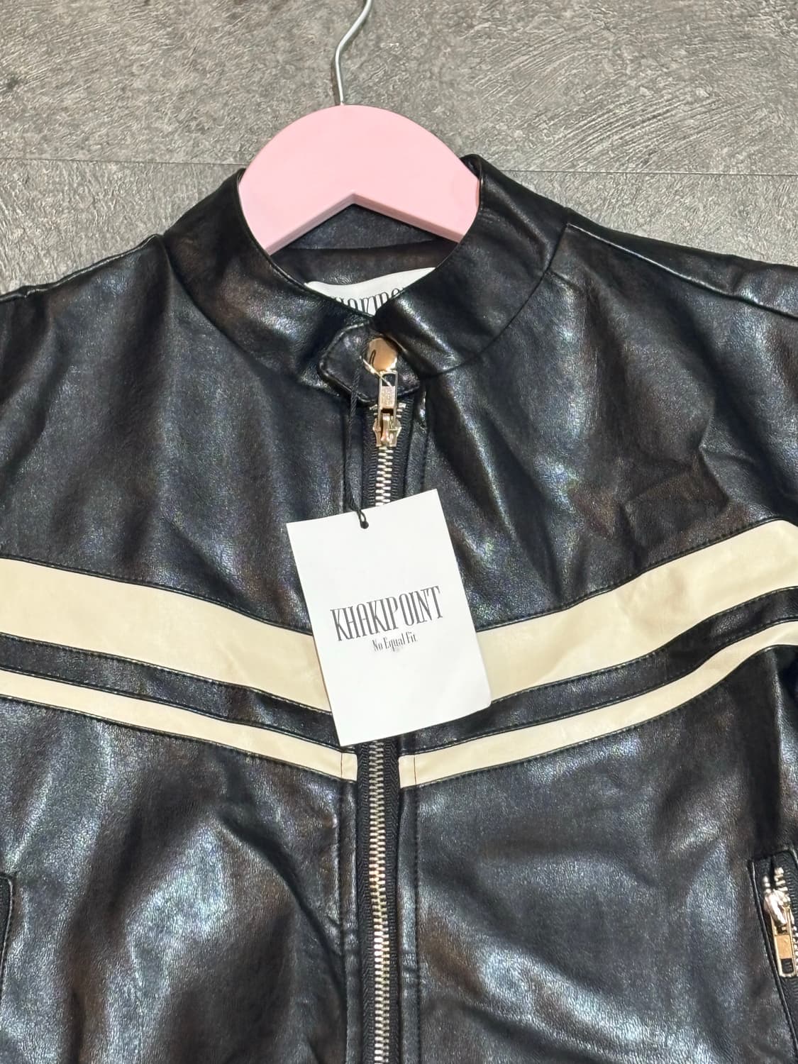 카키포인트 새상품 레더자켓 Free 상품이미지4