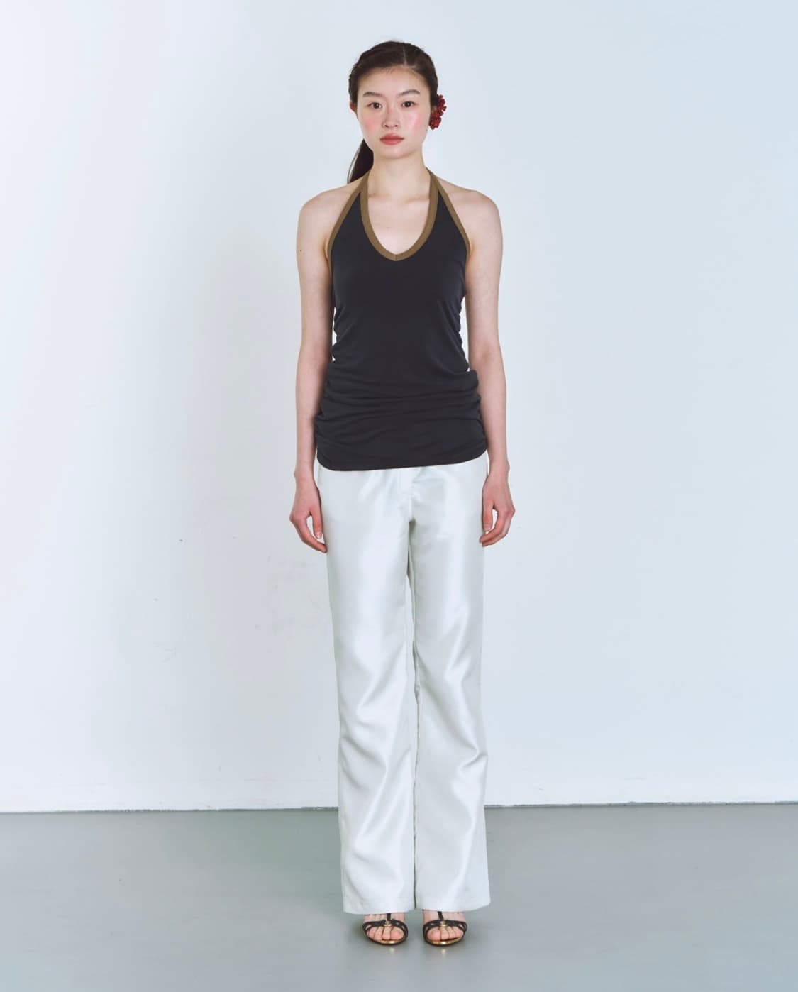 콜로신스 GLOSSY SILKY PANTS SNOWY MINT 상품이미지2