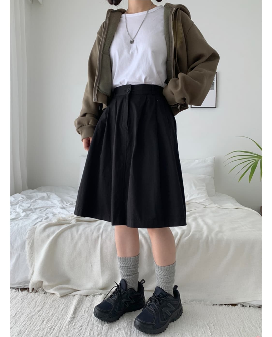 러브앤드팝 코히 미디스커트 아이보리 상품이미지3