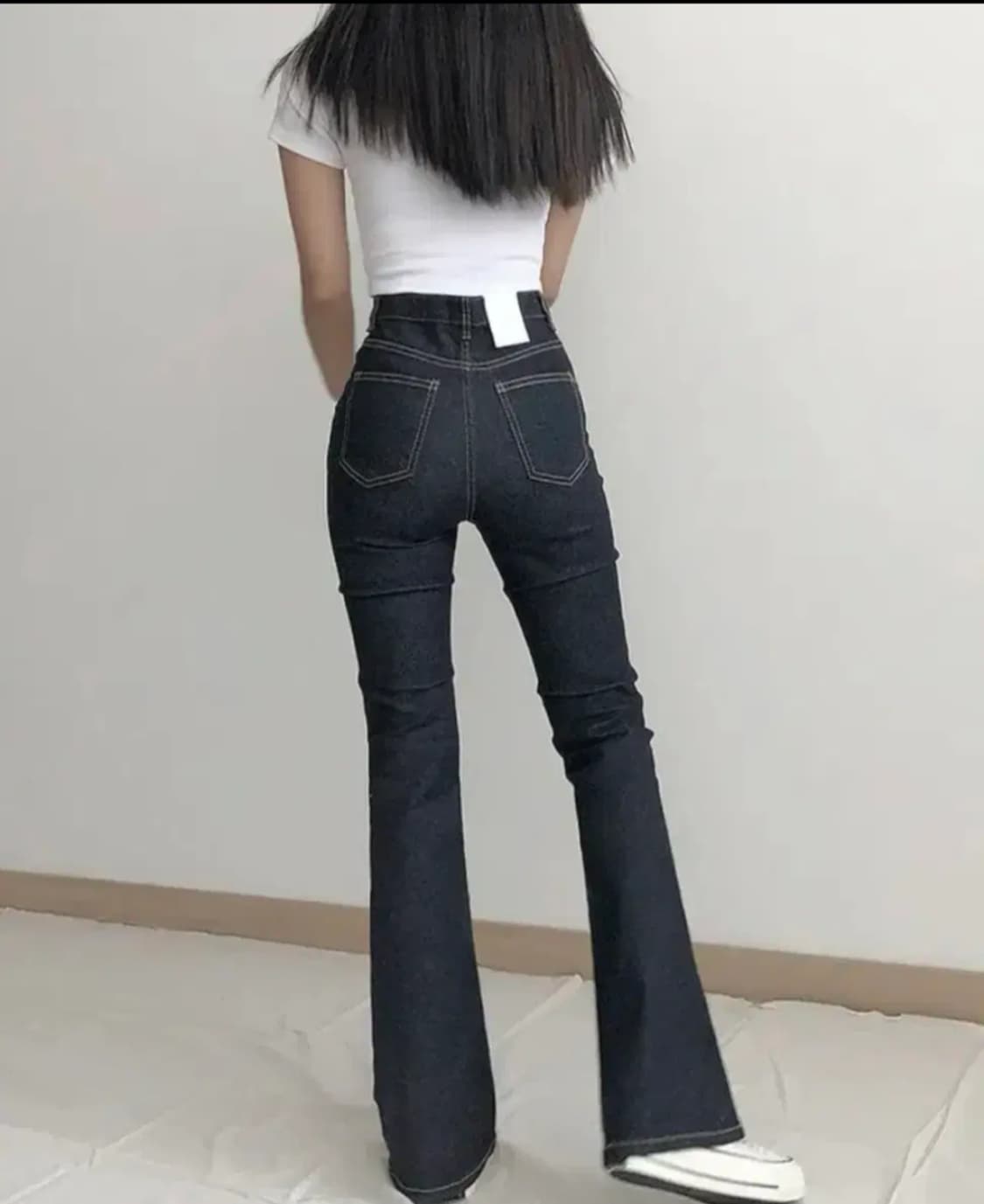 [1회착용] 물빠짐X 다리 길어보이는 생지 부츠컷 데님 팬츠 상품이미지3