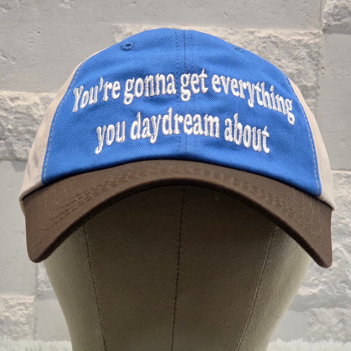 L6-9:m.m.a 코튼 배색 캡 베이지 블루 브라운(57-59) 상품이미지5