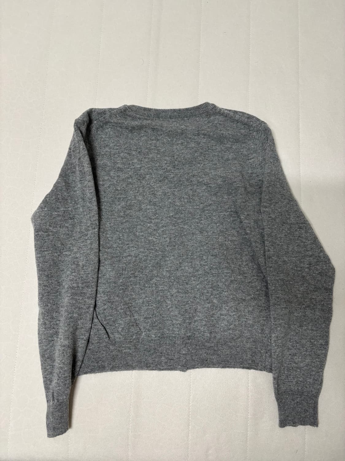 어글리쉐도우 니트 리본 가디건(그레이) 상품이미지5