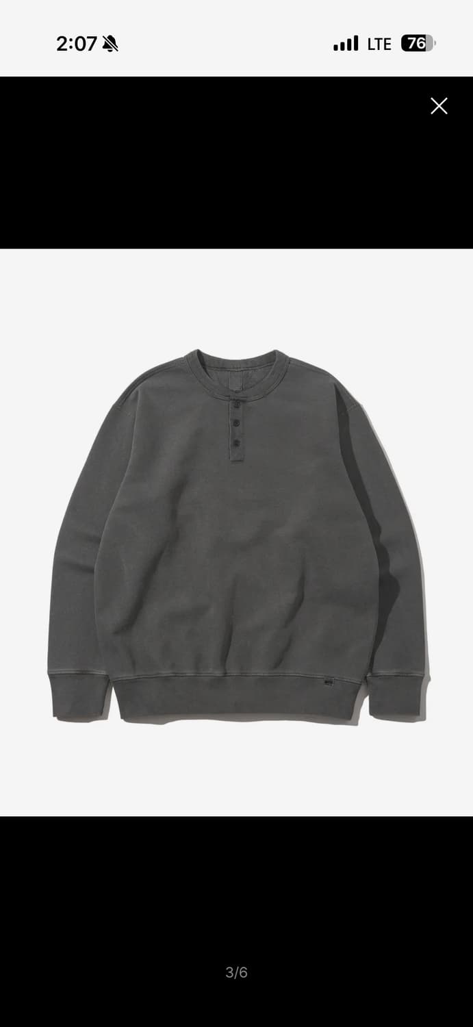 디스커스 애슬레틱 헨리넥 스웻셔츠 차콜 L 상품이미지1