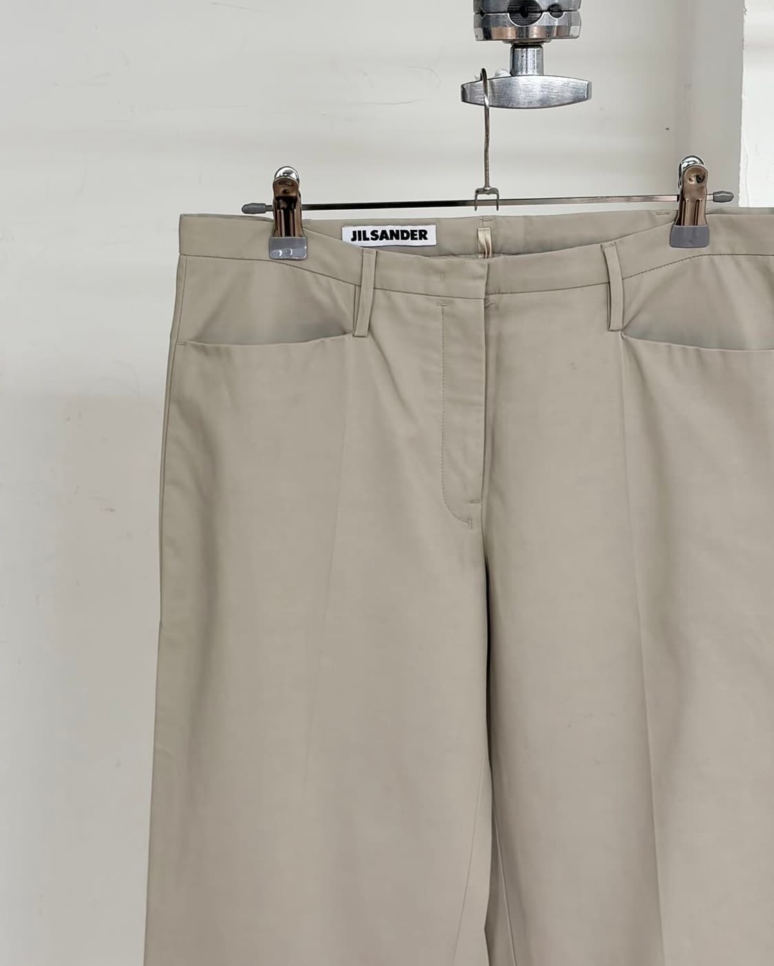 질샌더 베이지 스트레이트 트라우저 코튼 팬츠  상품이미지2