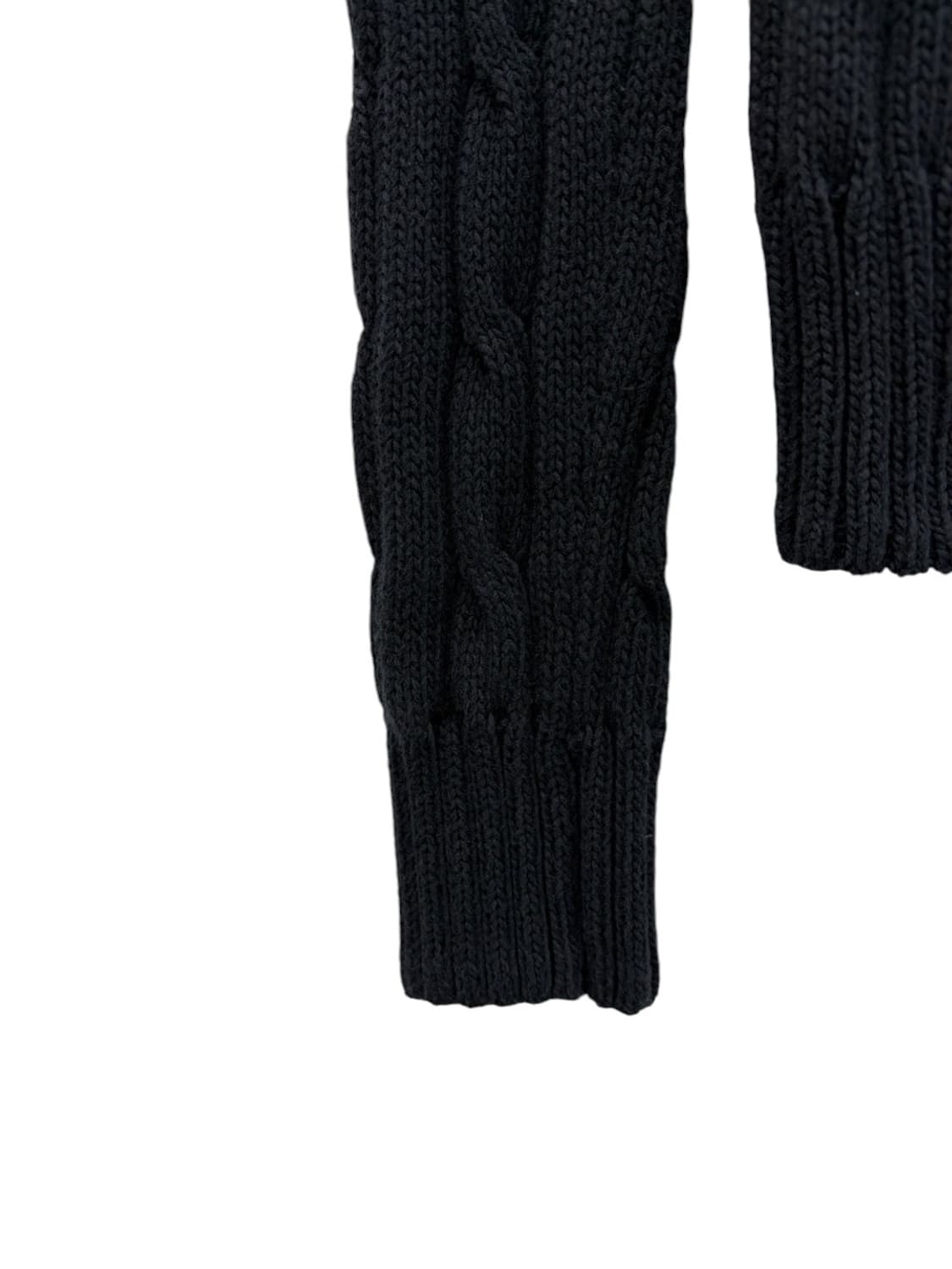 폴로 케이블 꽈배기 브이넥니트 블랙 (여성S) 상품이미지7