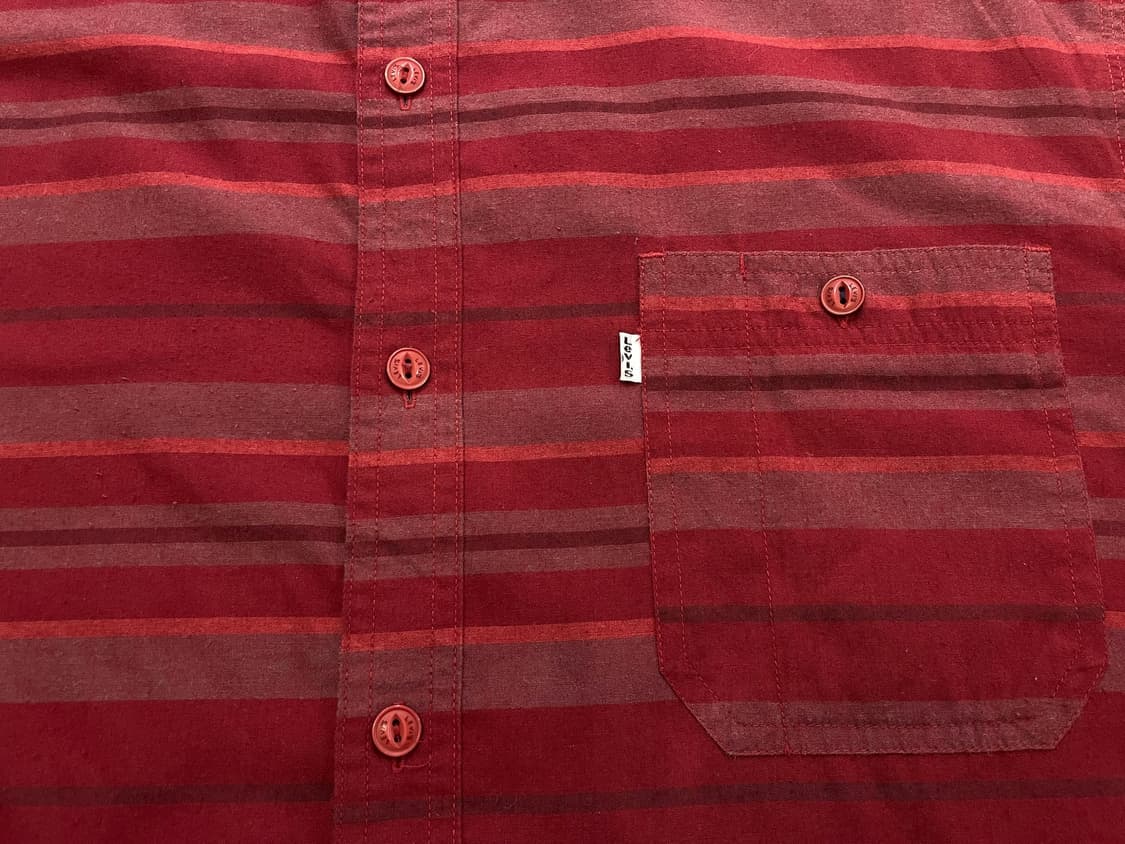 (XL) Levis 리바이스 스트라이프 반팔 셔츠 화이트탭 상품이미지8