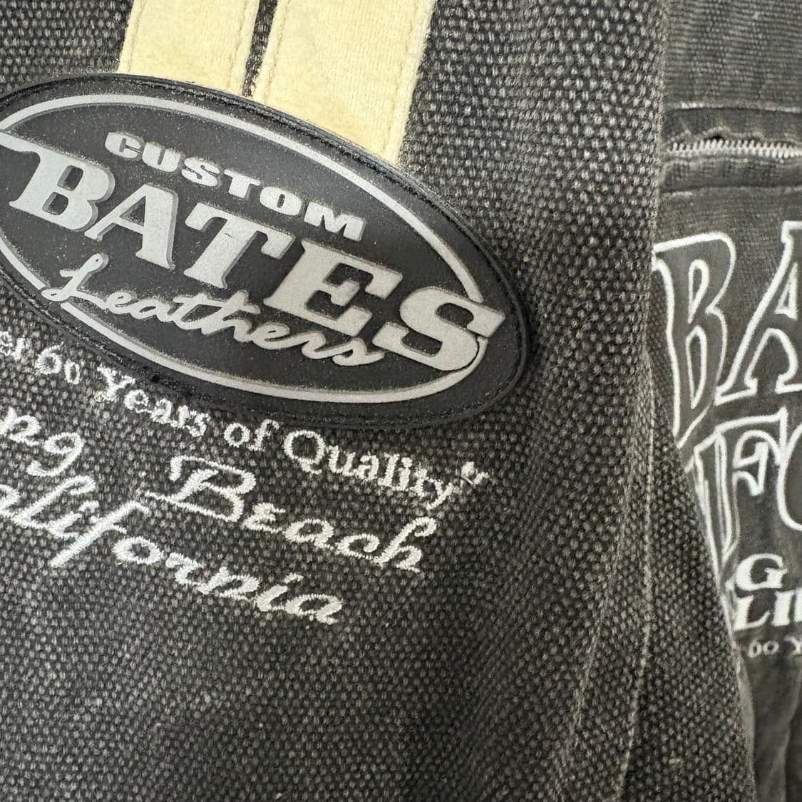 bates leathers 베이츠 흑청 데님 바이커 자켓 L 상품이미지4