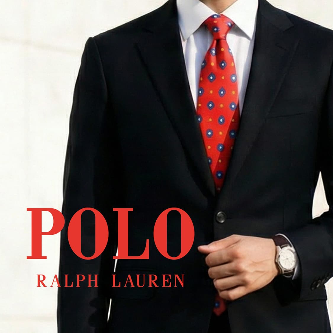 폴로 랄프로렌 실크 레드 패턴 넥타이 9cm A+등급 A19328 상품이미지1