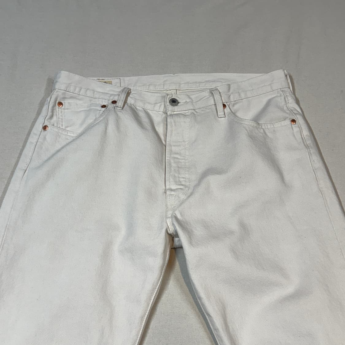 36inch) 리바이스 프리미엄 501 화이트진 데님 청바지 상품이미지6