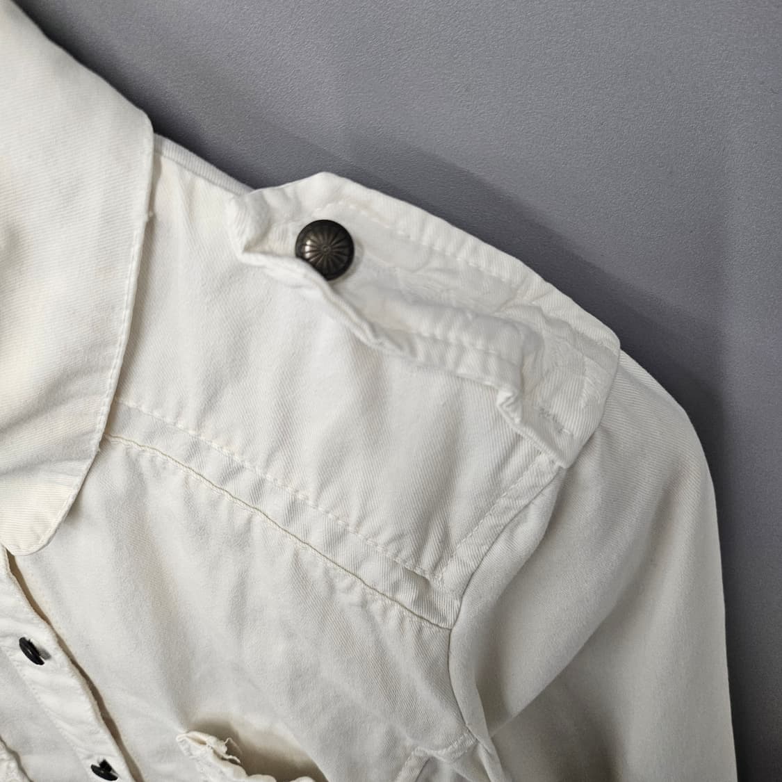 자라 아이보리 코튼 자켓 상품이미지4
