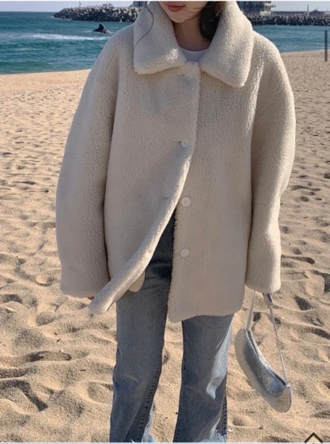 메이비베이비 디어리스트 양털 무스탕 뽀글이 퍼 자켓 상품이미지2