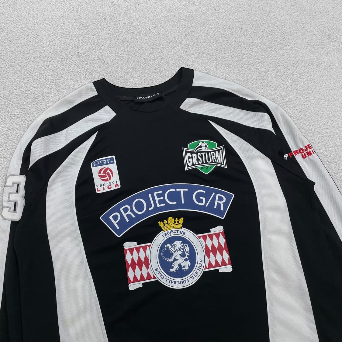 프로젝트 G/R 롱슬리브 풋볼 저지 블랙 상품이미지2