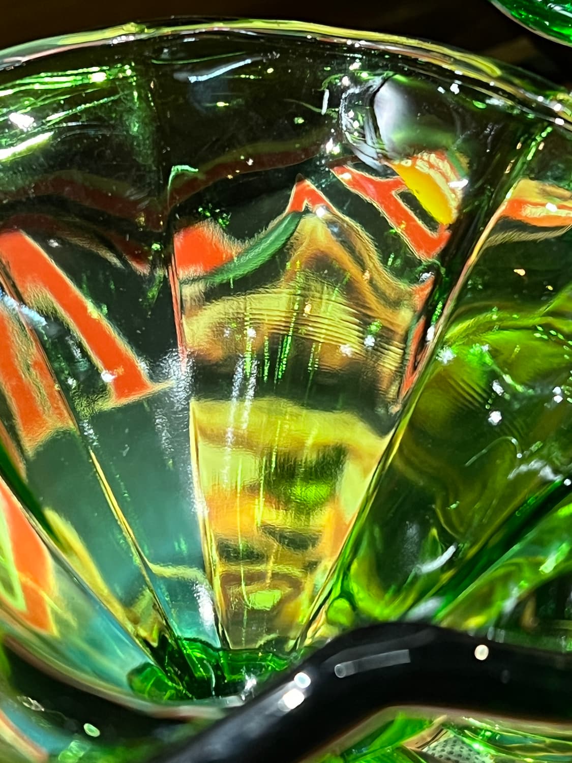 70-80s Korea Parfait Glass OliveGreen 상품이미지7