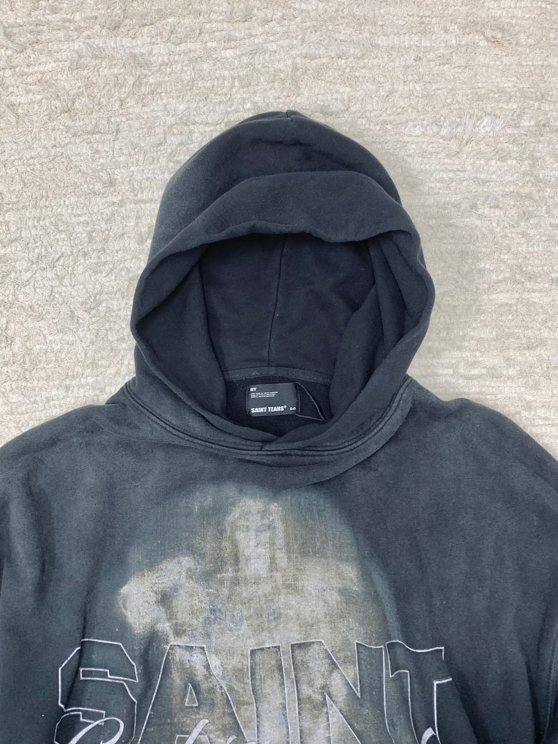 Deep Charcoal Dirty-Wash Hoodie 상품이미지2