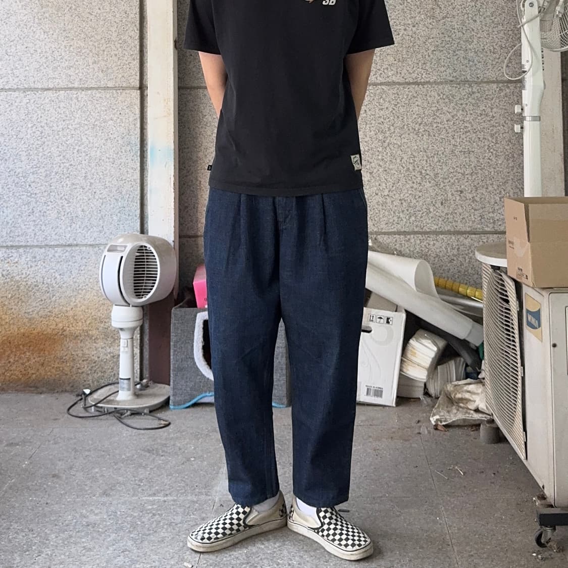 아이엠샵 익스클루시브 원턱 데님 팬츠 상품이미지1