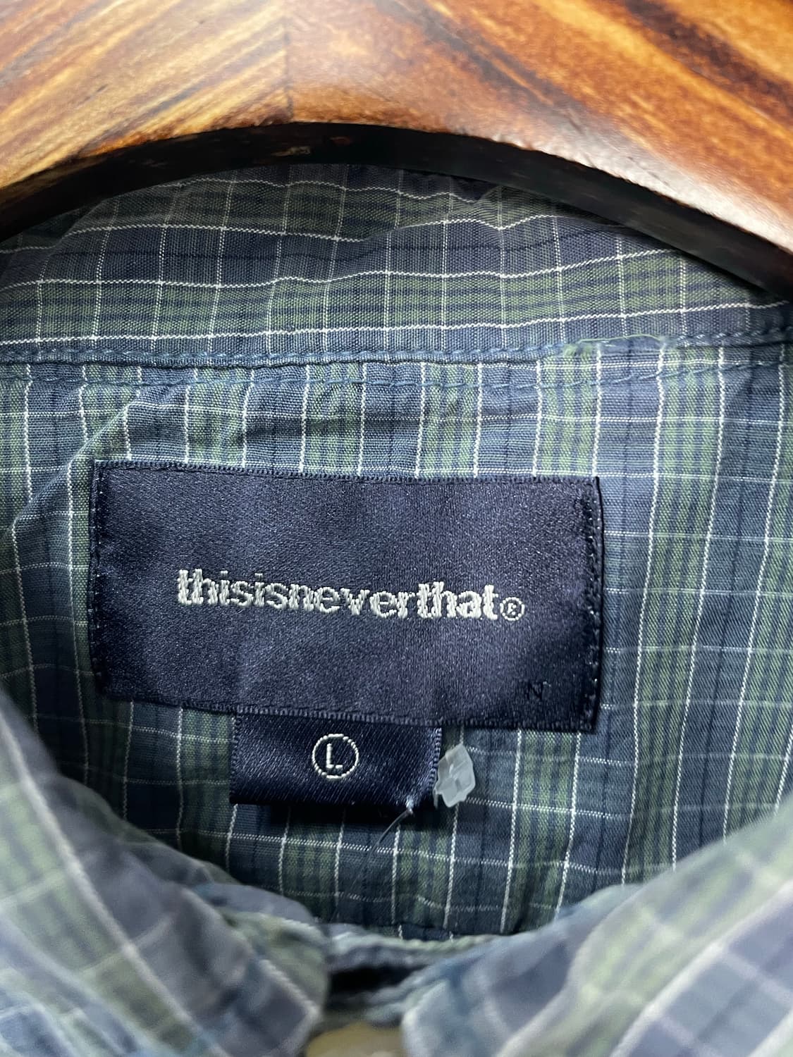 디스이즈네버댓 워시드 블루 체크셔츠H1195 상품이미지5