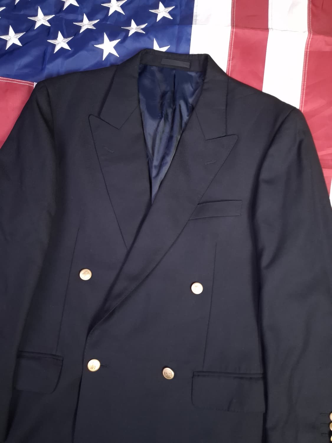 오리지날 일본판 버버리 금장 더블 블레이져 상품이미지4