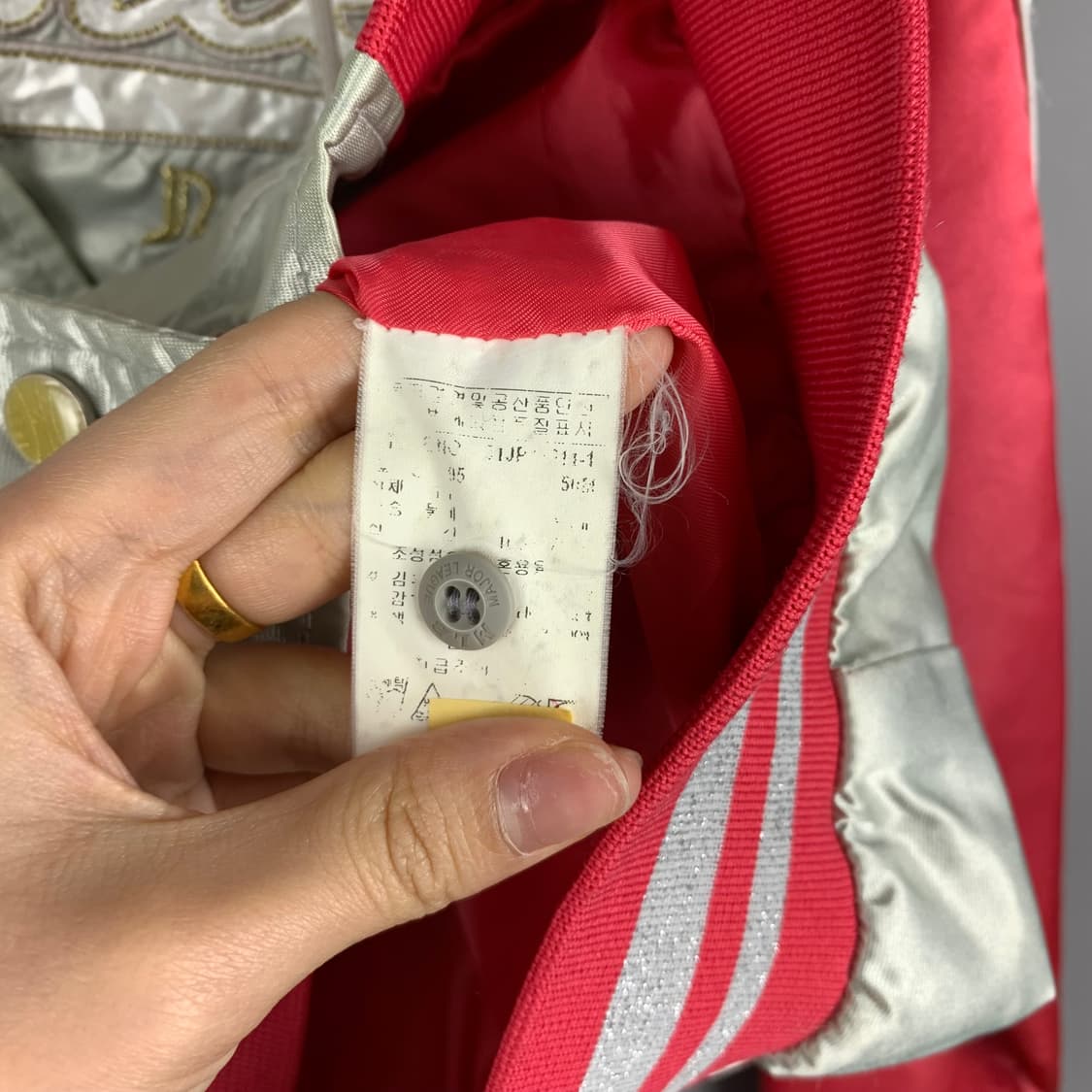 MLB 뉴욕양키스 나그랑 새틴 바시티 자켓 상품이미지5