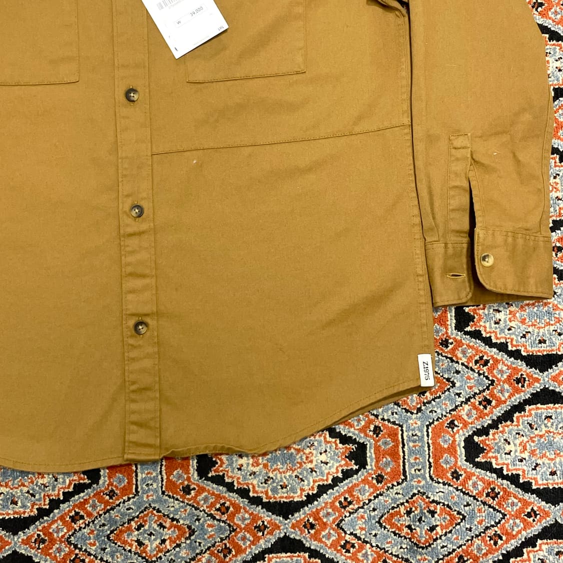 (택있는 새제품) 자라 브라운 포켓 셔츠 아동11-12 상품이미지3