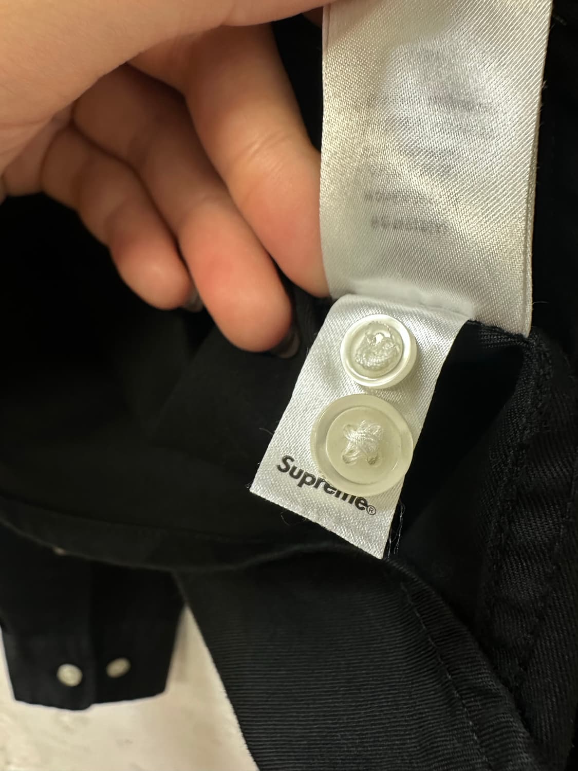 Supreme 슈프림 스몰 박스 로고 자수 블랙 옥스포드 버튼다운 셔츠 상품이미지7