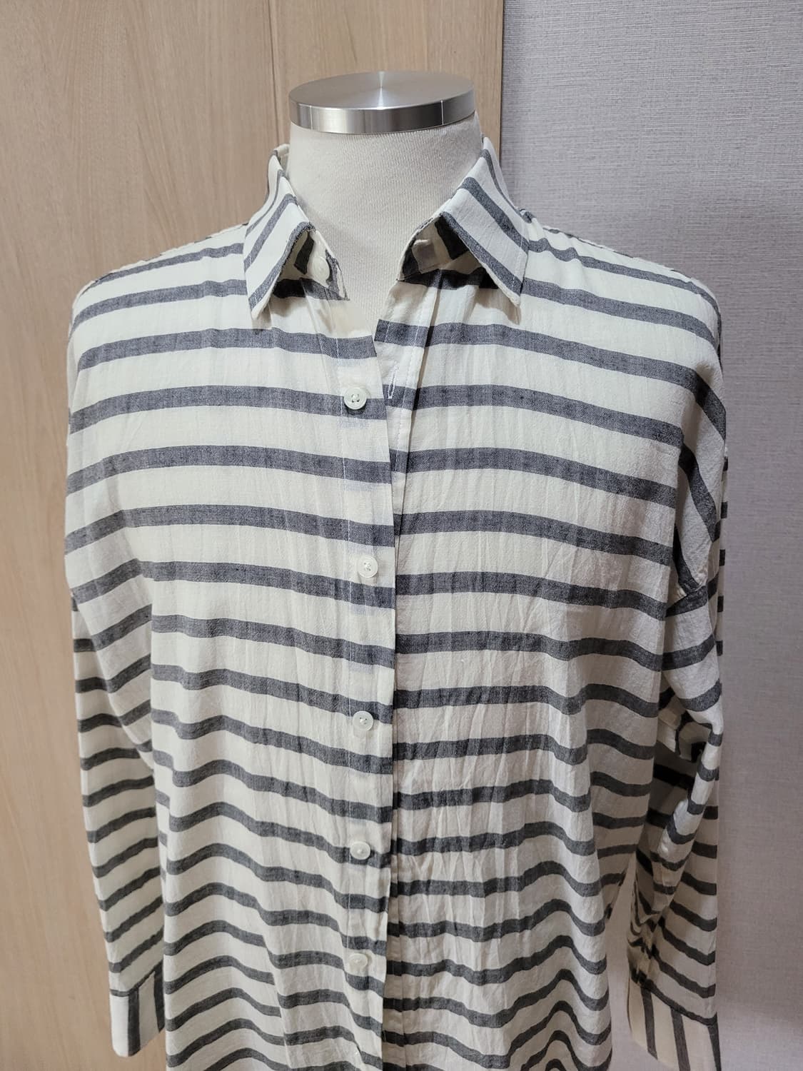 잭앤질 Jack&Jill 남자 스트라이프 셔츠 110 그레이 상품이미지2