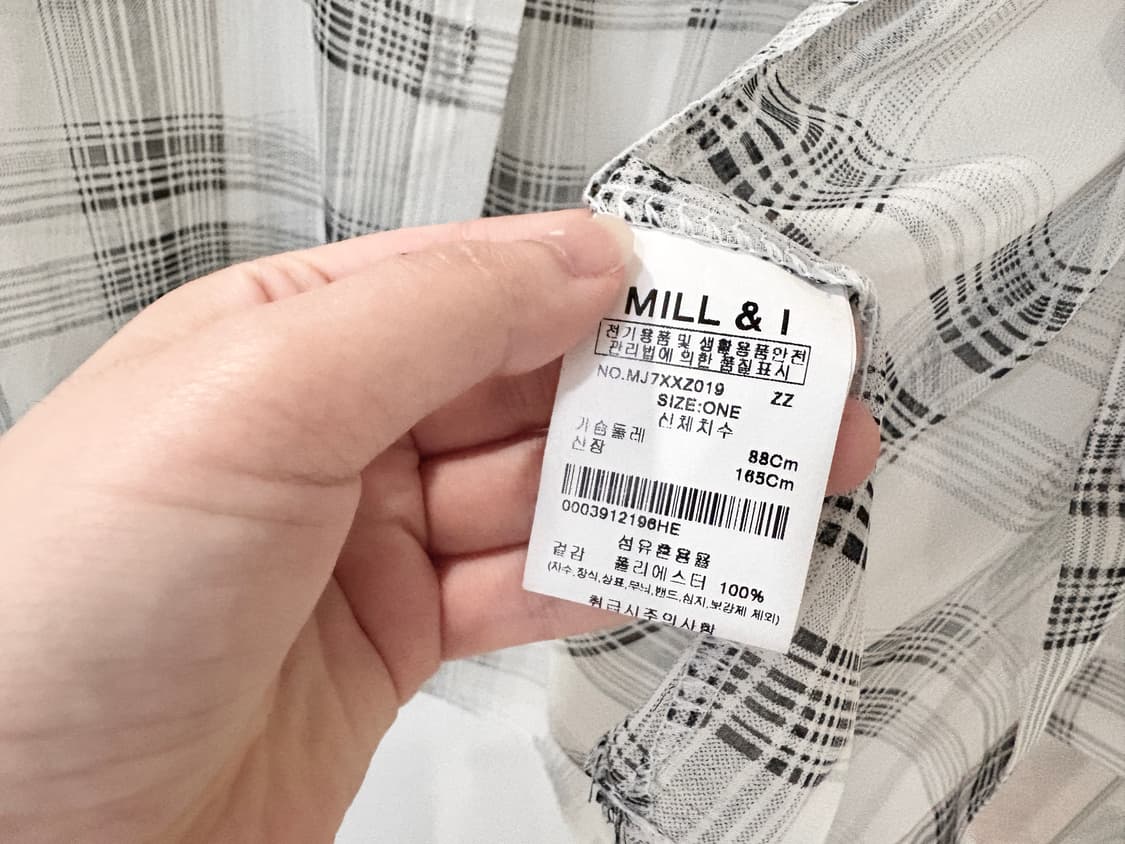 오버핏 시스루 체크 셔츠 상품이미지4