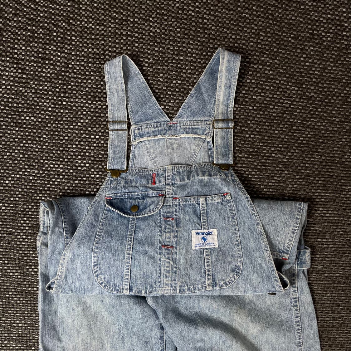 (32) 랭글러 연청 데님 롱 멜빵 팬츠 상품이미지3