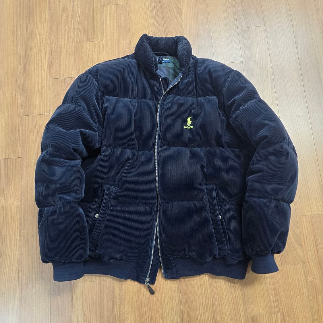 (L) 폴로 팔라스 코듀로이 패딩 네이비 상품이미지1