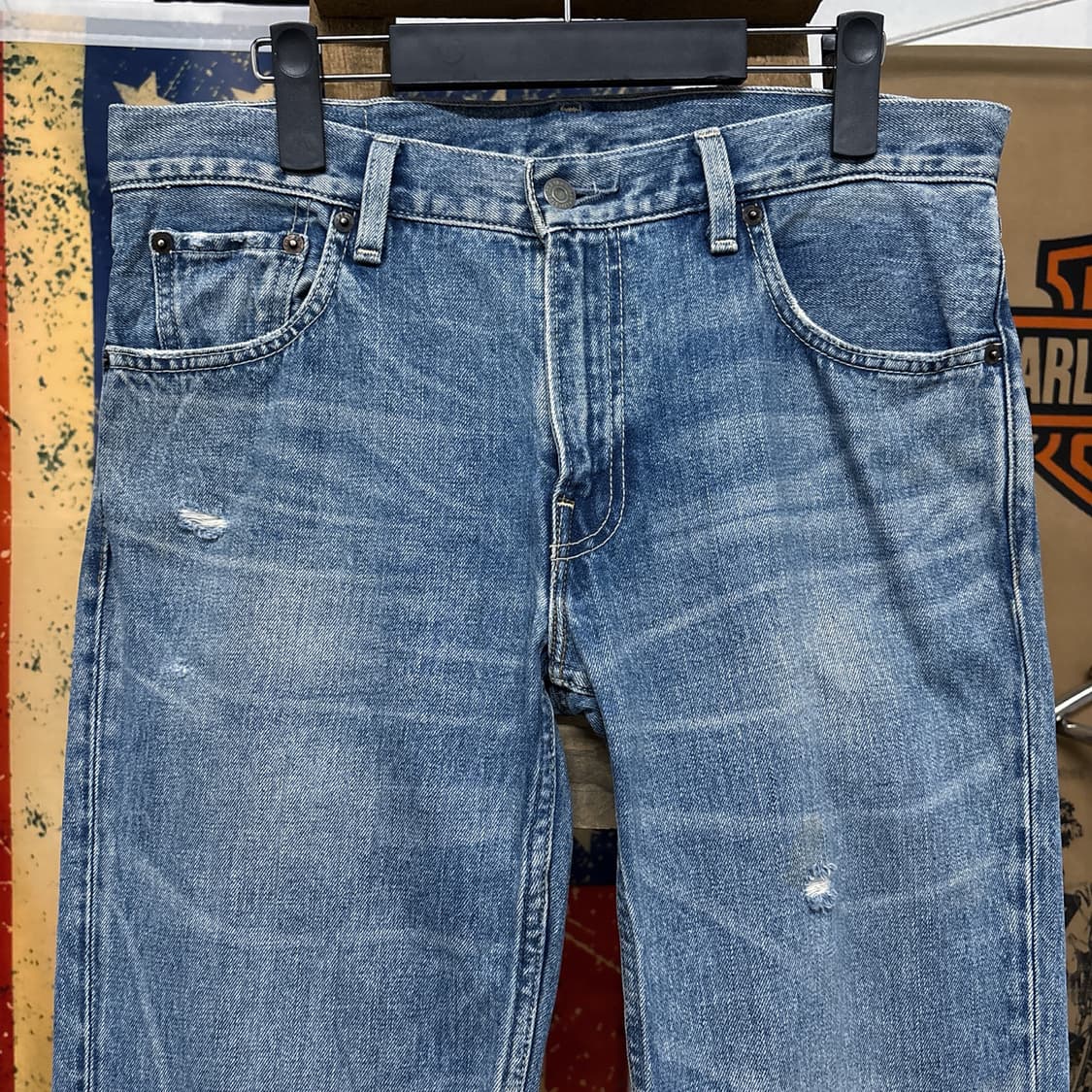 00s 리바이스 502 레더패치 빈티지페이딩 데님팬츠 N568 상품이미지3