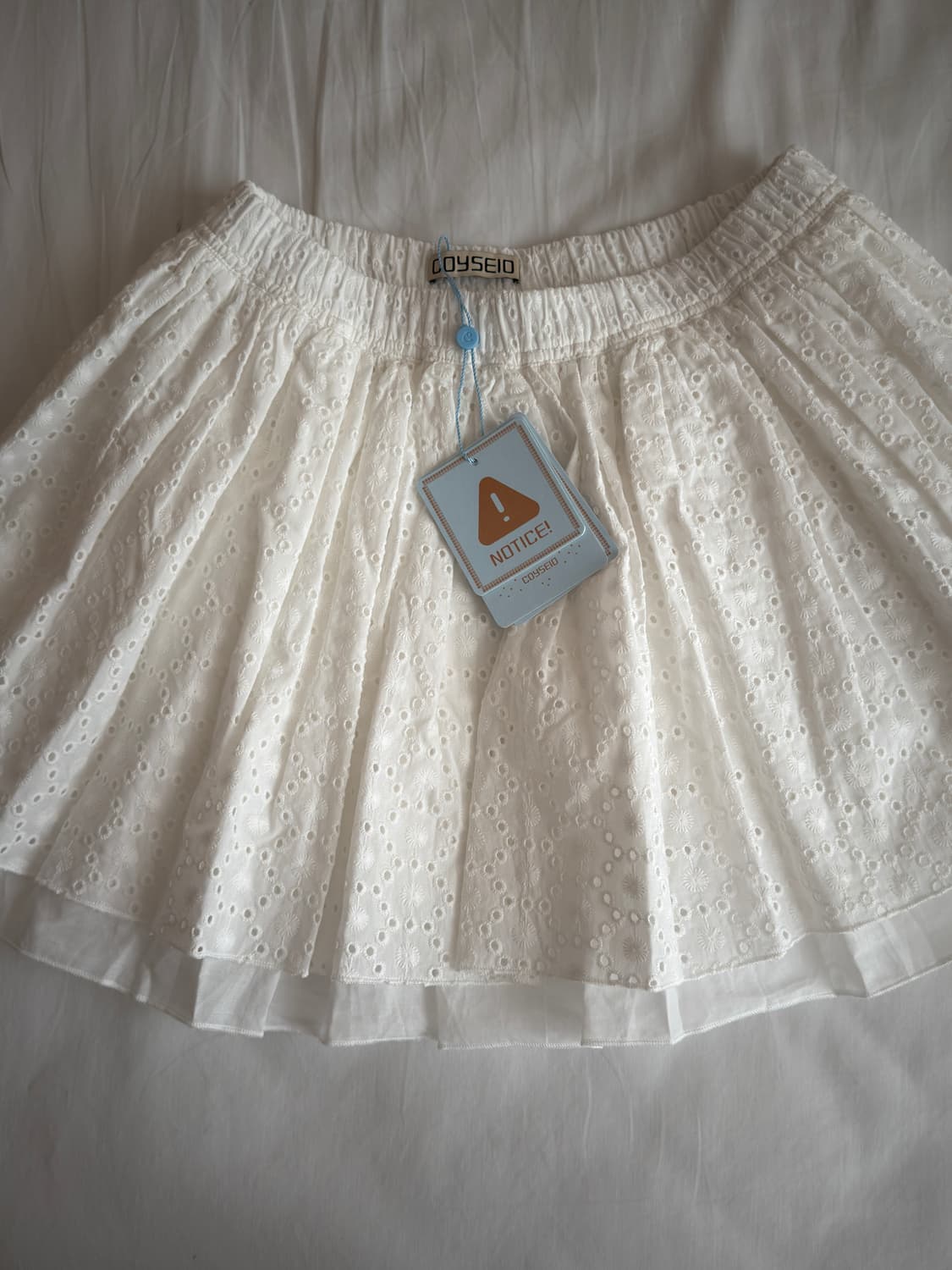 코이세이오FLOWER PUNCHING SKIRT WHITE 상품이미지2