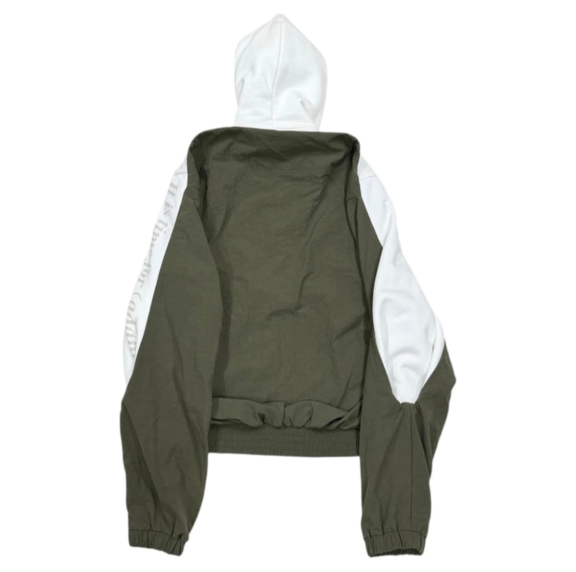 미하라야스히로 후드집업 자켓 카키 화이트 상품이미지4