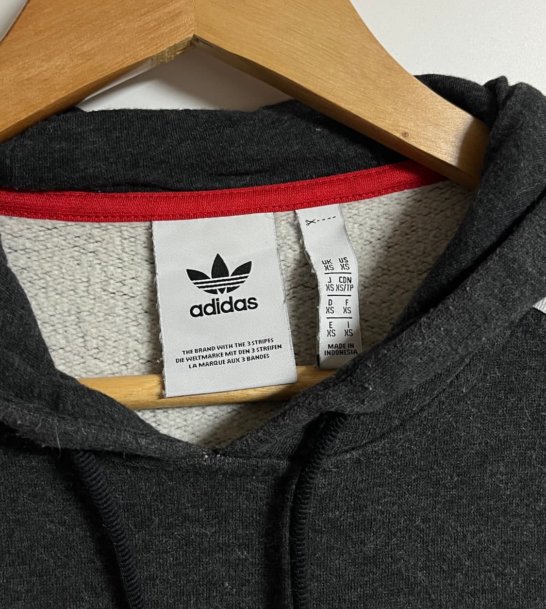 공용 아디다스 오버핏 후드 티셔츠 후드티 XS 상품이미지5